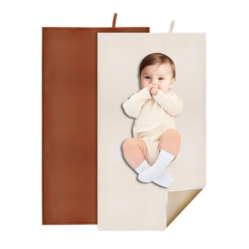 2 Pack Portable Baby Changing Mat, Soft and Easy to Wipe Diaper Changing Pad for Baby Travel or Home (67-07)