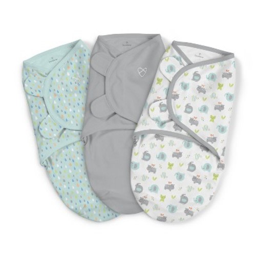 SwaddleMe Original Swaddle 3pk - Jungle Drops - S/M