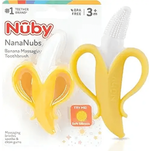 Nuby NanaNubs Banana Silicone Infant Toothbrush