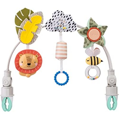 Taf Toys Savannah Adventures Arch. Ideal for Infant and Toddlers, Fits Stroller, Pram and Car Seat, Activity Arch with Fascinating Toys, Stimulates Baby’s Senses and Motor Skills Development