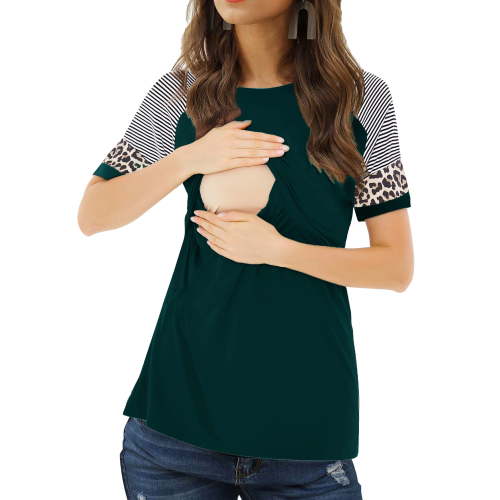 Smallshow Women's Short Sleeve Maternity Nursing Shirt for Breastfeeding