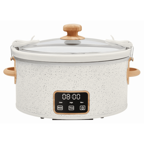 The Pioneer Woman 6 Qt Digital Slow Cooker with Locking Lid, Linen Speckle
