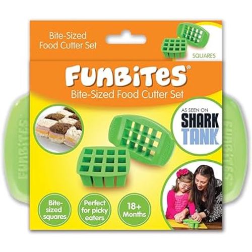 Food Cutter for Kids, Green Squares