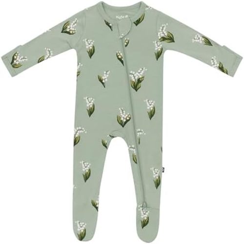 KYTE BABY Unisex Zipper Closure Footies, Rayon Made From Bamboo, 0-24 Months