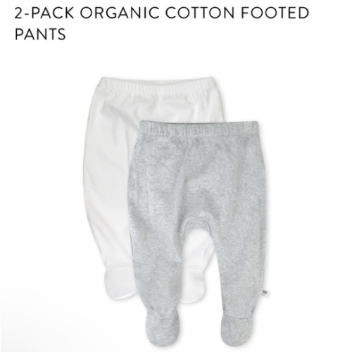2-Pack Organic Cotton Footed Pants | Honest Baby Clothing