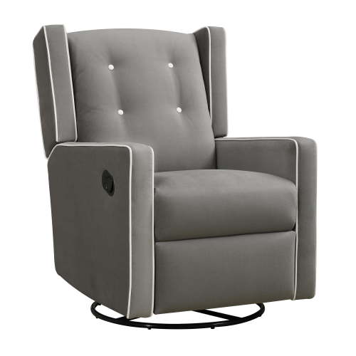 Baby Relax Mikayla 4-in-1 Nursery Swivel Glider Rocker Recliner