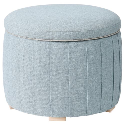 ÅTERLÖGA Pouffe - with storage/Kilanda light blue