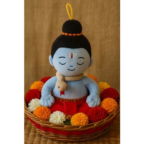 MODI TOYS Shiv Shankar (Small 7 inch) Mantra Singing Plush Toy | Ideal for Newborns, Infants, Toddlers, Grandparents | Best for Diwali, Baby Shower, Birthday | Teddy Bear Panda Elephant