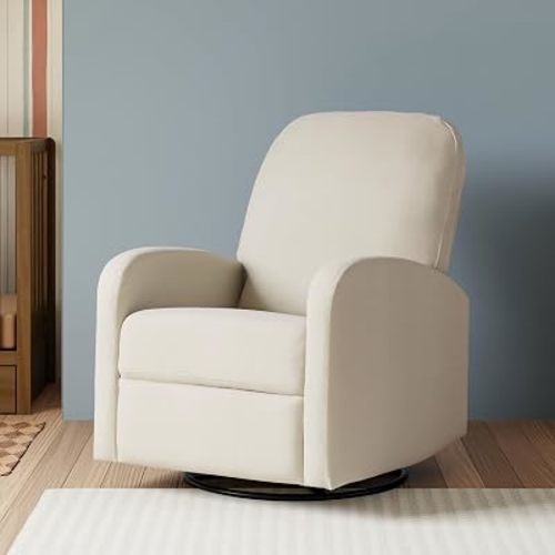 DaVinci Calder Swivel Recliner in Vanilla, Greenguard Gold