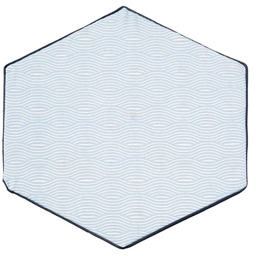 POP 'N GO Hexagon Playpen Mat Cover - Compatible with POP 'N GO Play Yard Mattress - Whimsical Waves