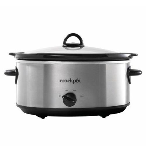 Crock-pot 7qt Manual Slow Cooker - Stainless Steel: Original Slow Cooker, Removable Stoneware, Stay-cool Handles, 270w