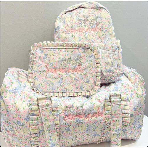 Grandmillenial Embroidered Nylon Wipeable Luggage