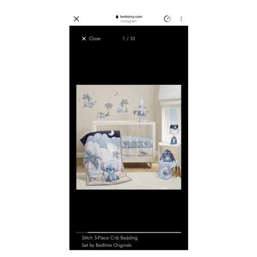 Stitch 3-Piece Crib Bedding Set