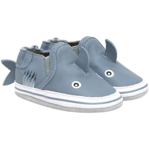 Robeez Baby Boys and Unisex Soft Soles Slip-Resistant Crib Shoes Slippers for Infant and Toddler, 0-24 Months