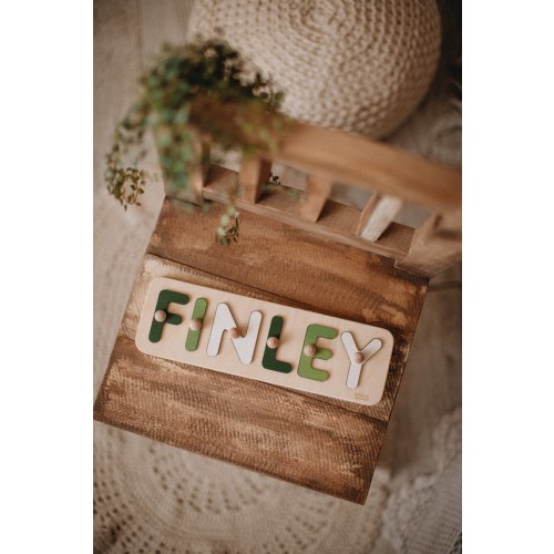 Name Puzzle, Personalized Gift for Baby and Toddler, Natural Wooden Puzzle, First Birthday Gift, Nursery Neutral Decor - Etsy
