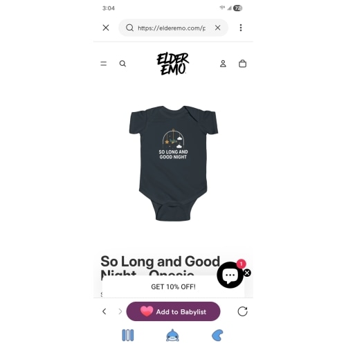 So Long and Good Night - Onesie – ElderEmo.com