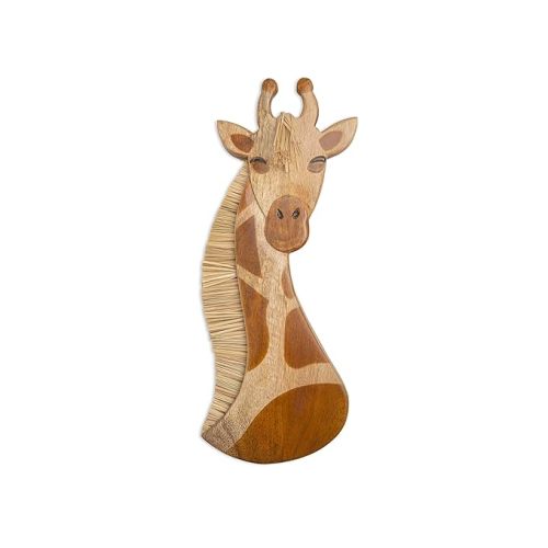 Crane Baby Safari Nursery and Toddler Room Décor, Wooden Animal Wall Décor for Boys and Girls, Giraffe, 21" x 8"