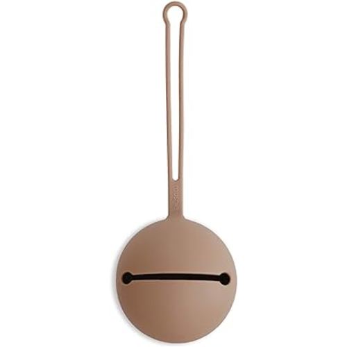 mushie Silicone Pacifier Holder Case (Natural), Phthalate Free