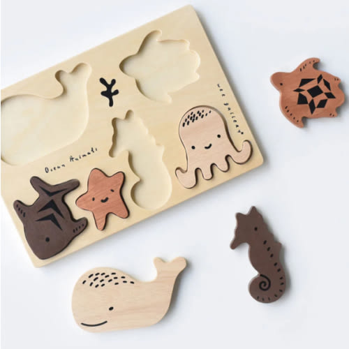 Ocean Animals Wooden Tray Puzzle