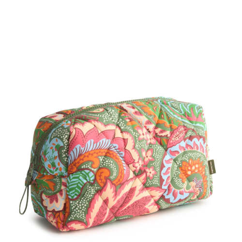 Large Cosmetic Bag - Leaf Me Not Paisley