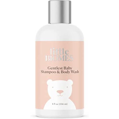 Gentlest Baby Shampoo and Body Wash 2-in-1, Made with Organic Calendula and Rose Water, Fragrance-Free, Hypoallergenic, Microbiome-Friendly Baby Wash (8 fl. oz.)