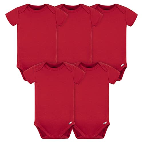 Gerber baby-boys 5 Pack Onesies Multi-packs Bundle Interlock 180 Gsm