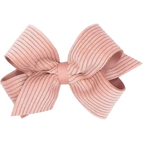 Wee Ones Medium Wide Wale corduroy and Grosgrain Overlay Bows