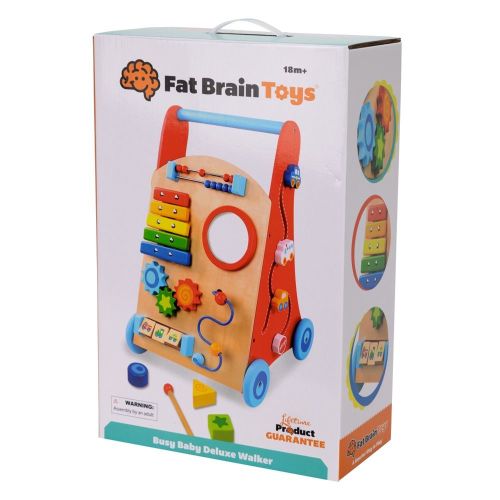 Fat Brain Wooden Busy Baby Deluxe Walker