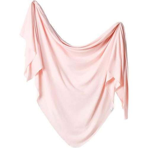 Copper Pearl Baby Swaddle Blanket - Premium Knit Baby Blanket, Large Soft Stretchy Receiving Blankets for Baby Girl, Swaddles for Newborn, Infant, and Toddler (Blush)
