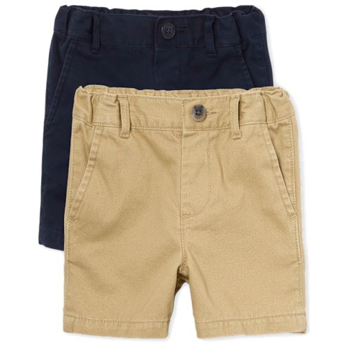 Baby And Toddler Boys Uniform Stretch Chino Shorts 2-Pack - Multi