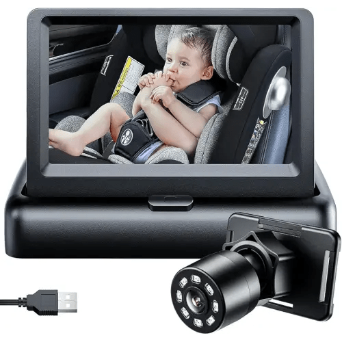 Itomoro Baby Car Camera, View Infant in Rear Facing Seat with Wide Crystal Clear View,USB Easy Install car camera for baby 1080P