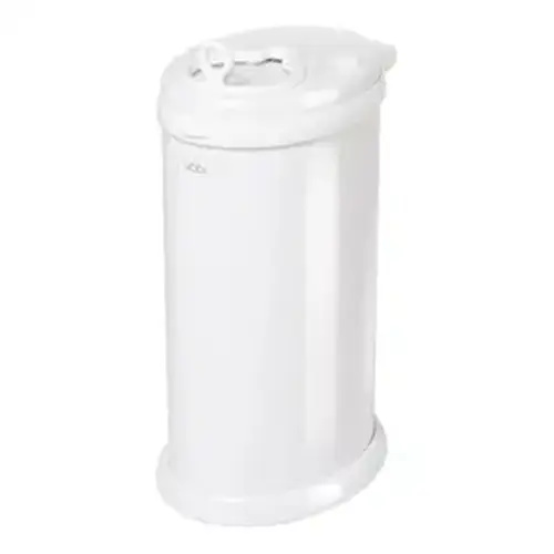 Ubbi Steel Diaper Pail, Odor Locking, No Special Bag Required, Award-Winning, Registry Must-Have, White