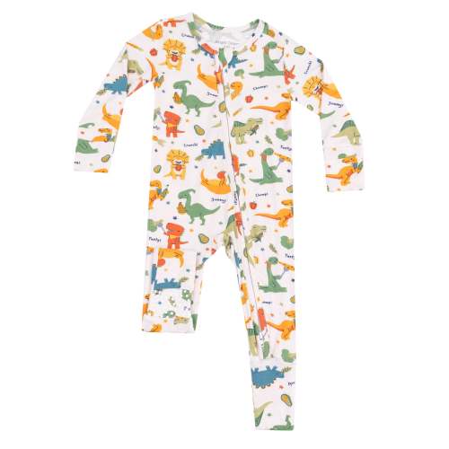Angel Dear - Two-Way Zipper Romper - Veggie Dinos