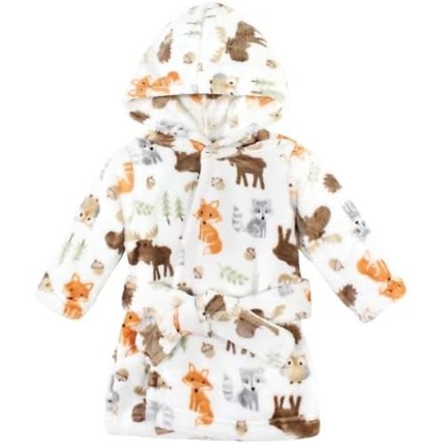 Hudson Baby Unisex Baby Plush Animal Face Bathrobe