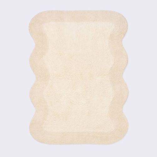 4'x6' Area Rug - Wave Edge/Cream - Cloud Island™