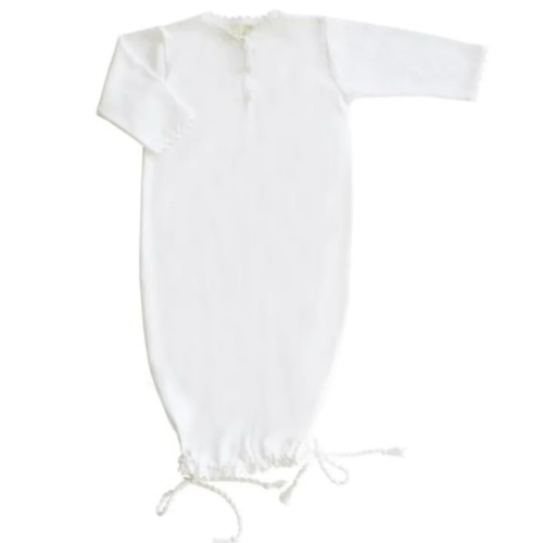 Jersey Sack Gown-White