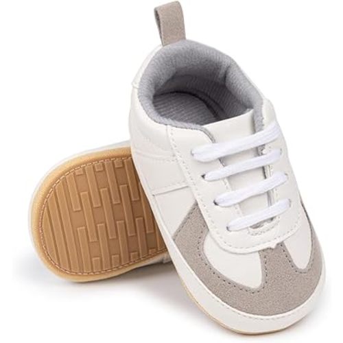 Meckior Infant Baby Girls Boys Canvas Shoes Soft Sole Toddler Slip On Newborn Crib Moccasins Casual Sneaker Austin Boy's Flat Lazy Loafers First Walkers Skate Shoe