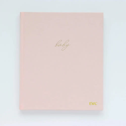 Linen Baby Book - Blush