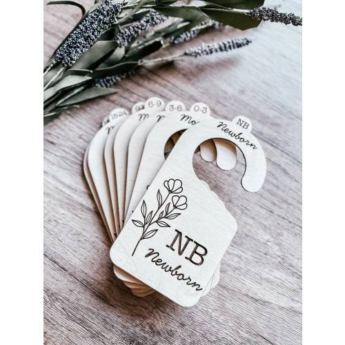 Baby closet hanger dividers for nursery organization Closet organization baby wardrobe labels Newborn closet dividers Baby room organization