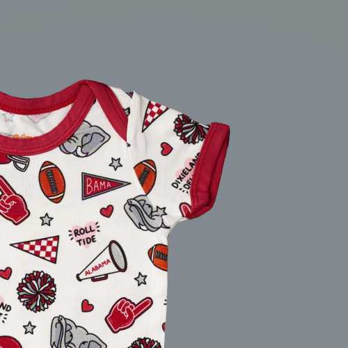 Alabama Football Bamboo Baby Bodysuit