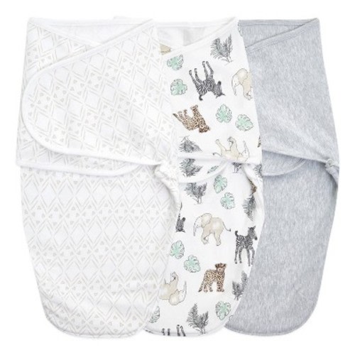 aden + anais Essentials Easy Swaddle Wrap - Neutral toile - 0-3 Months - 3pk