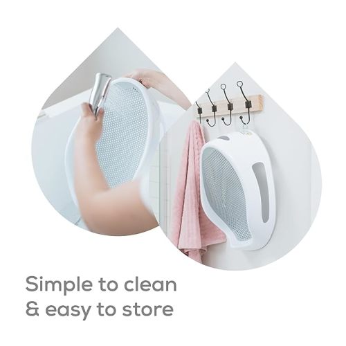 Angelcare Baby Bath Support (Grey) | Ideal for Babies Less than 6 Months Old - 1 Count (Pack of 1)
