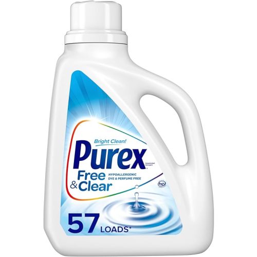 Purex Liquid Laundry Detergent 57 Loads, Free & Clear, Unscented, 75 Fl Oz