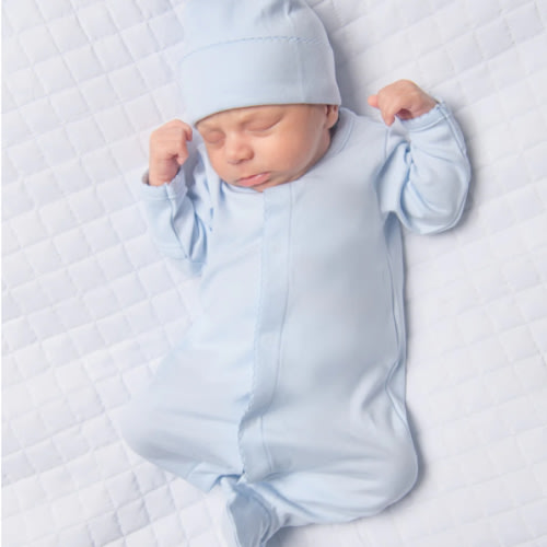Magnolia Baby Boy Essentials Solid Blue Footie