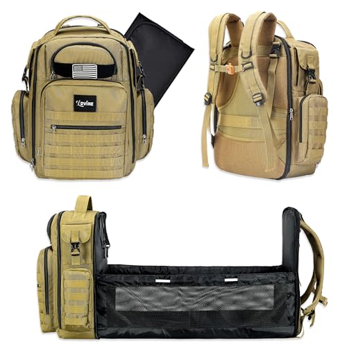 LDVINE Diaper Bag Backpack | Multifunction Dad Diaper Bag |Travel Diaper Bag for Baby Boy & Girl | Mens diaper Changing Bags (Brown)