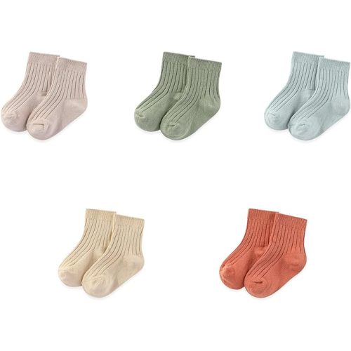 Unisex Baby Boy Girl Socks 5 Pack Ankle Crew Socks Breathable Socks Newborn Accessories Set