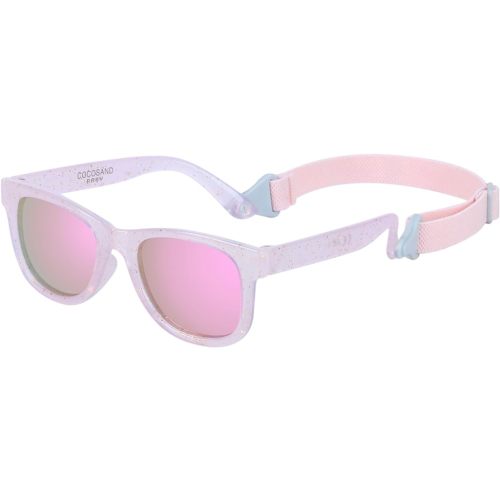 COCOSAND Baby Sunglasses with Strap Polarized Flexible Square UV400 for Infant Toddler Boys Girls Age 0-24 Months