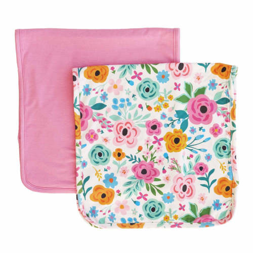 Pretty Poppies 2pc Burp Cloth Set