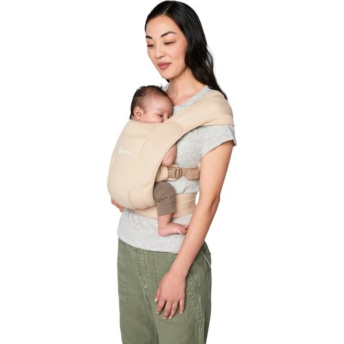 Ergobaby Embrace Cozy Newborn Essentials Baby Carrier Wrap (7-25 Pounds), Soft Air Mesh, Cream