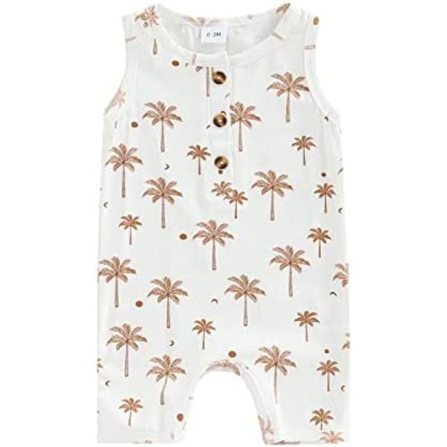 CIYCUIT Newborn Baby Boy Girl Romper Clothes Infant Solid Ribbed Onesie Bodysuit Jumpsuit Outfits